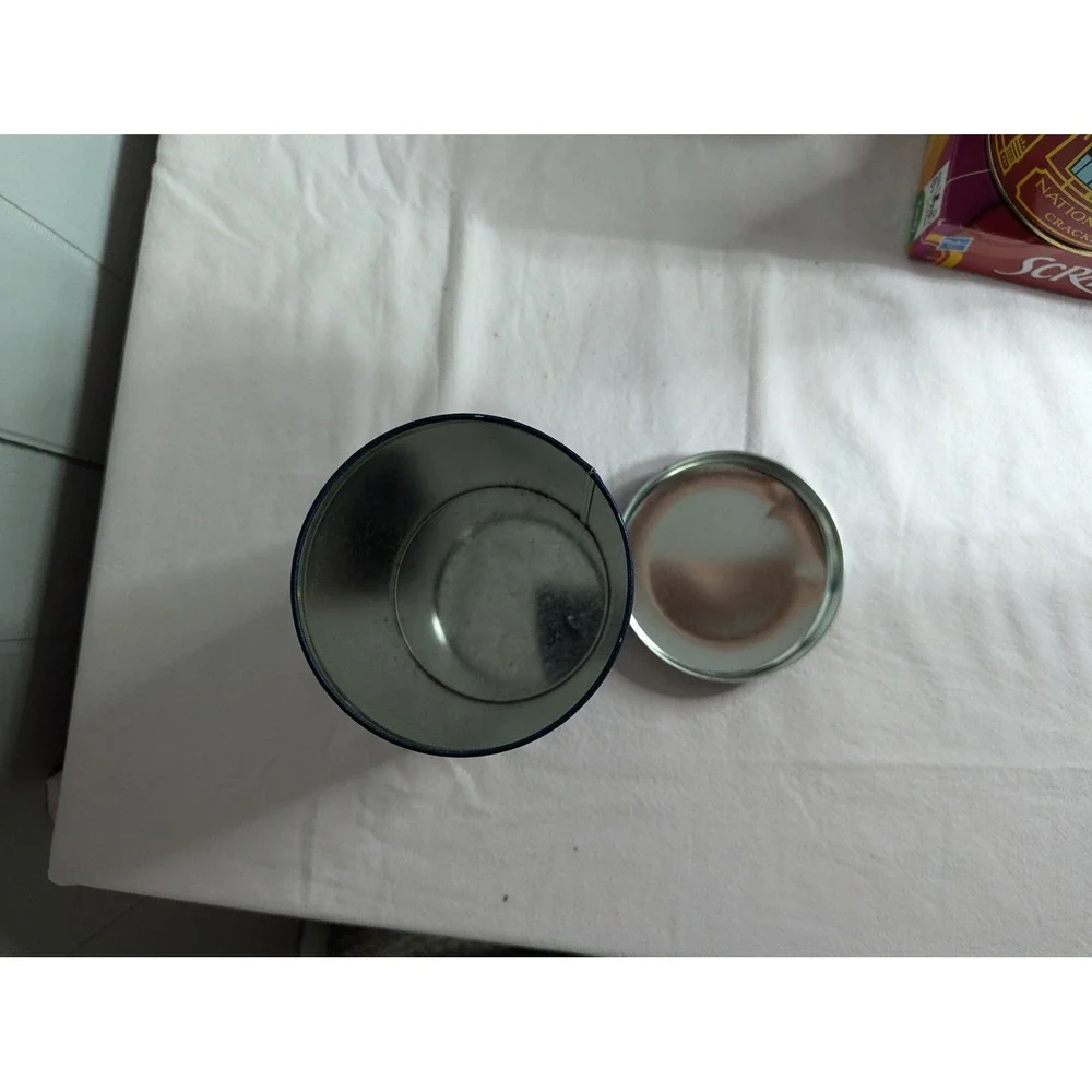 Vintage design Hershey Kisses chocolates 1980's EMPTY canister tin‎